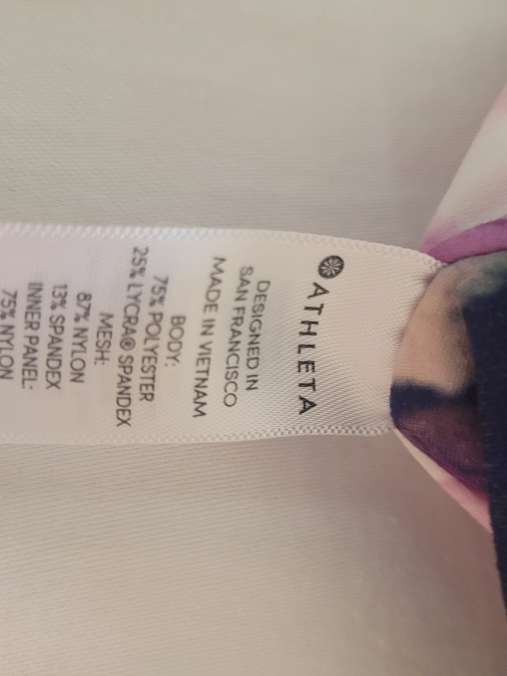 Athleta White and Purple Mudra Leggings Floral 7/8 - Picture 4 of 9